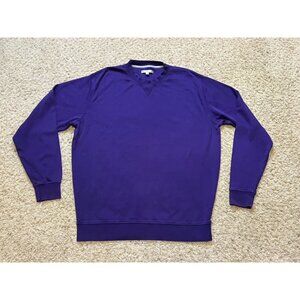 Peter Millar Purple Cotton Lightweight Crewneck Sweater Pullover Size Large Worn